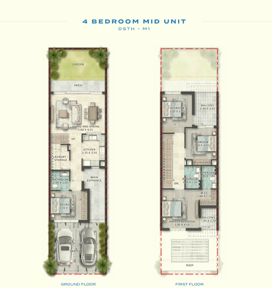 4 BEDROOM MID UNIT