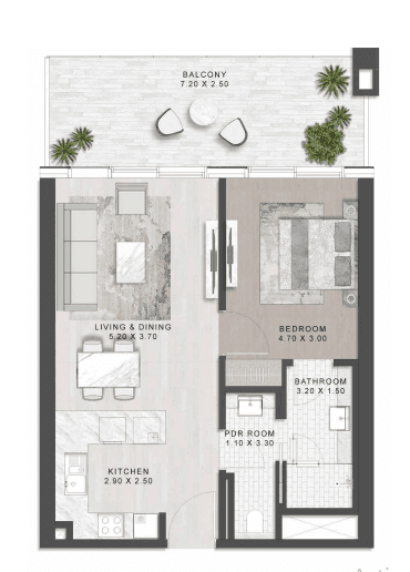 1 BR