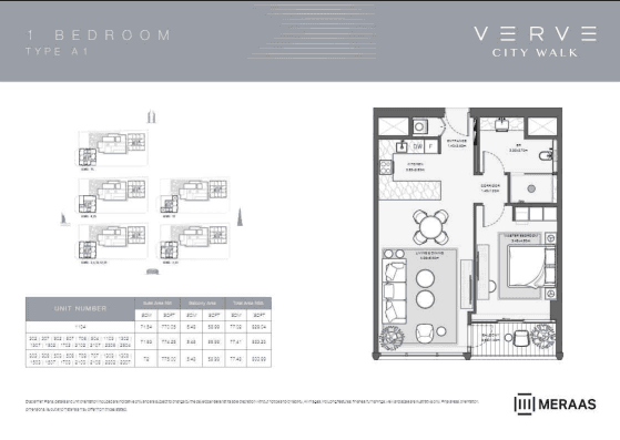 Floor Plan of Verve City By Meraas