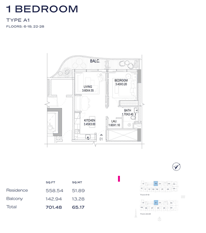 1 BR Apartments