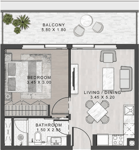 1 BR