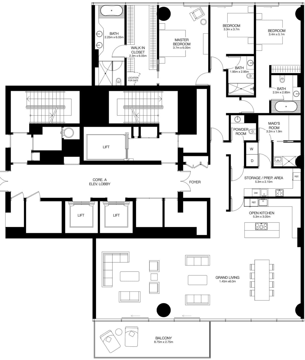3 BR