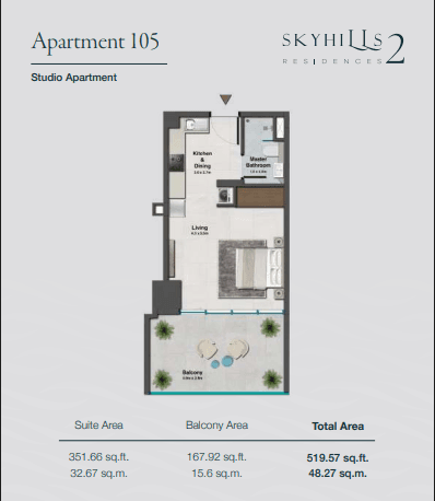 Floor Plan of Skyhills Residences 2