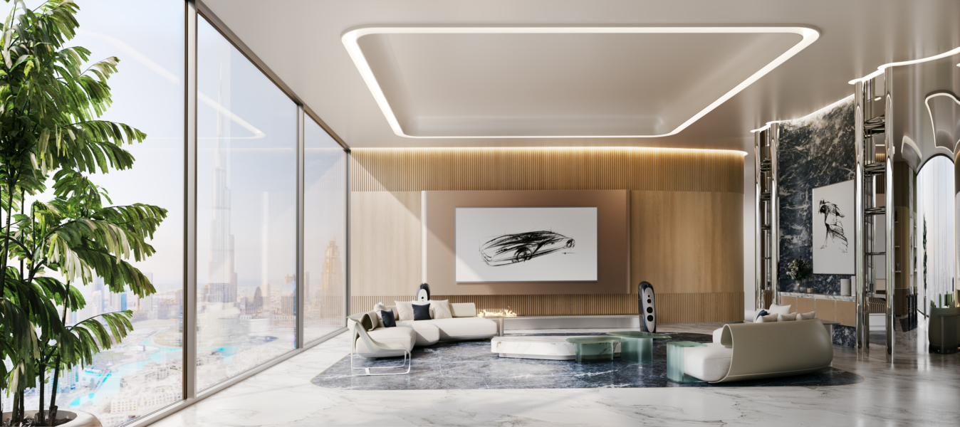 Bugatti Residences by Binghatti Living Room